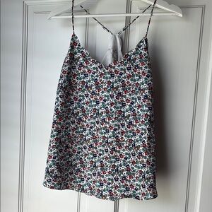 J. Crew Scalloped Floral Colorful Tank Top size 6